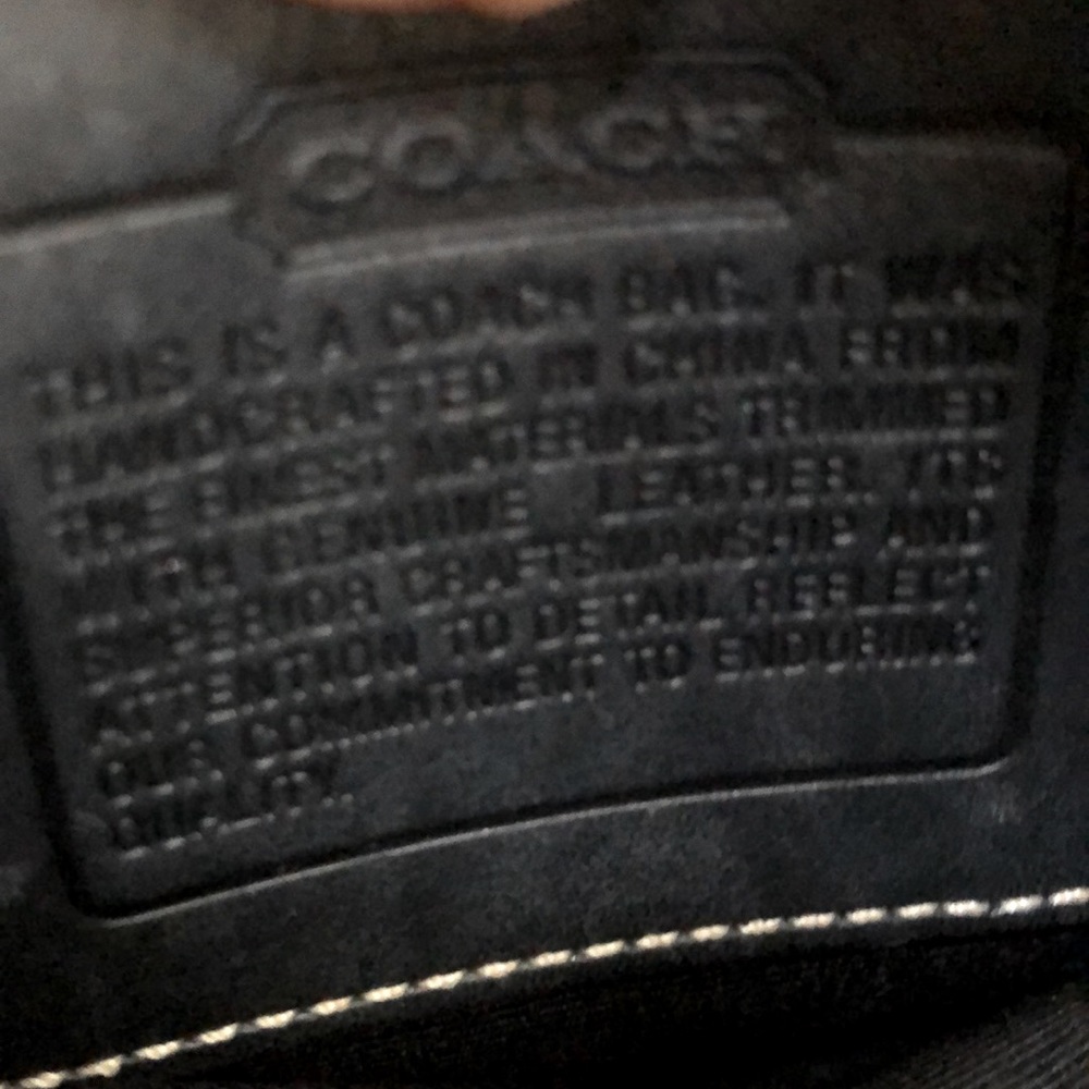 Coach Black Logo Rectangular Crossbody Handbag Euc - image 3